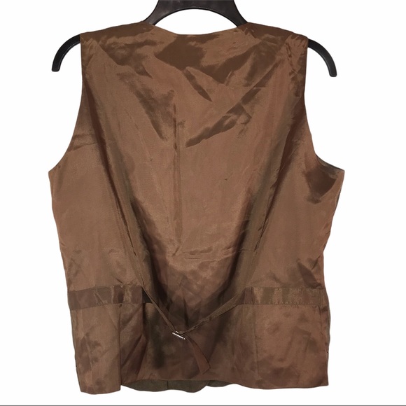 NWT Vintage Olive Embroidered Vest. size M - Picture 2 of 8